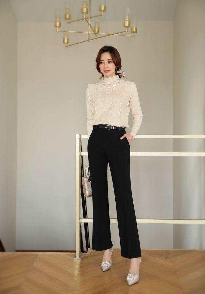 紧身裤是展现优雅的明智选择，上身效果很好更显纤细腿型