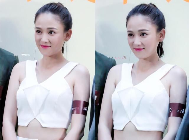 陈乔恩穿抹胸薄纱裙，上身勒得好紧，网友:这身材简直在拉仇恨!