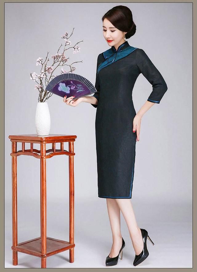 不同面料风格在旗袍上的呈现