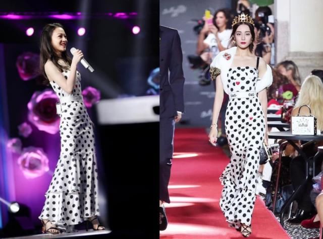 又一个牺牲者，张雨绮撞衫热巴被衬托得虎背熊腰？