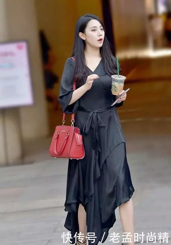 『气质』摄影:黑色连衣裙彰显了美女的气质, 美丽大方还兼具优雅简约风