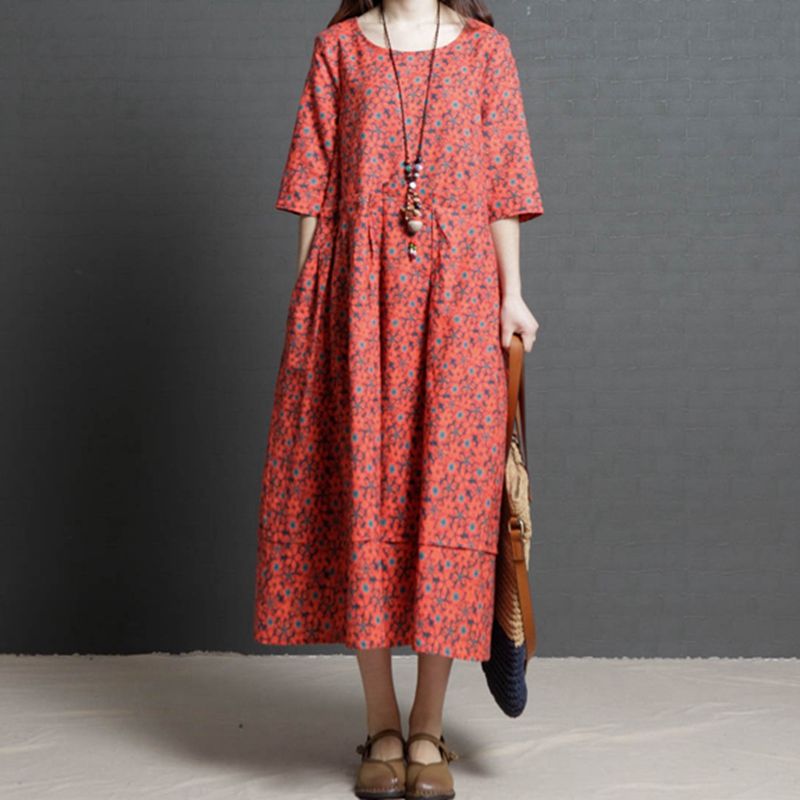 难怪今年都没穿打底裤了，现在流行风亚麻裙配高跟鞋，减龄的不行