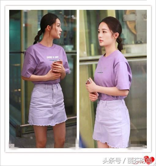 李沁要火了！一身紫色少女十足，脚上不敢看，网友：浪费了这张脸