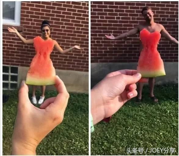 不穿衣服“穿”西瓜!“西瓜裙”风靡媒体，这下可凉快了