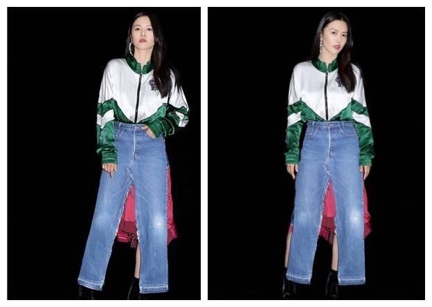 牛仔裤也有假两件？赵薇金晨让你分不清长短都不及谭维维的抢眼