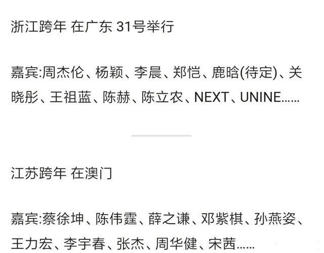 周杰伦参加的跨年晚会