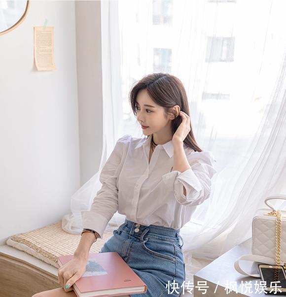  美腿：孙允珠韩式牛仔衬裙，清新可爱显美腿
