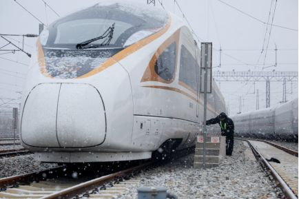 颜值更高了，快来看看北京雪中的“和谐号”“复兴号 ”~