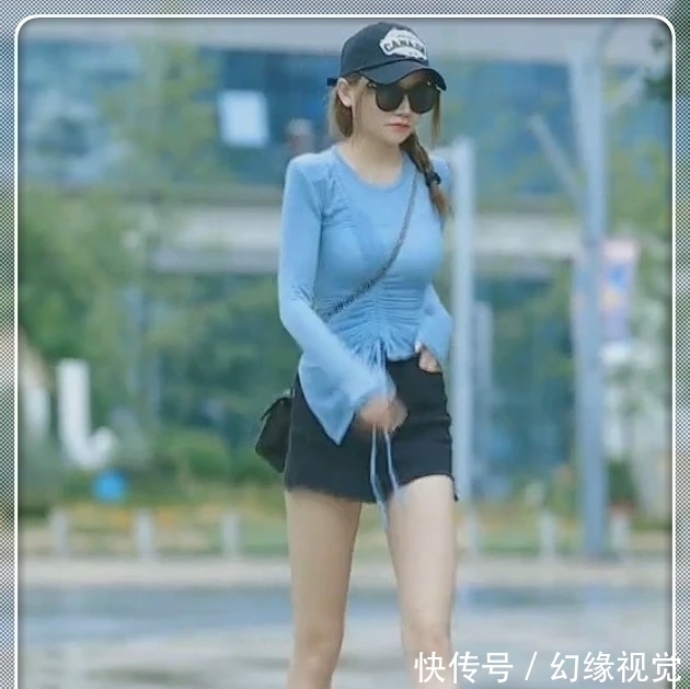 【行走】街拍:小姐姐腿长一米八,远远看去就是行走的“竹签”