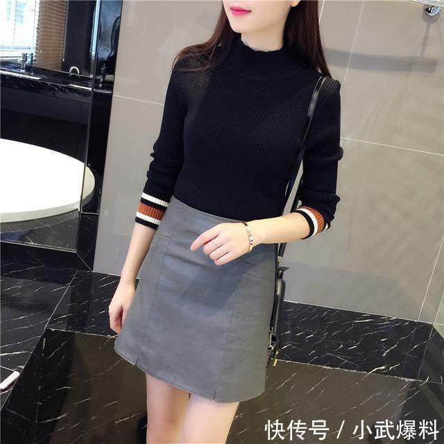 女人再笨也别穿打底裤 试试上衣+半身裙套装