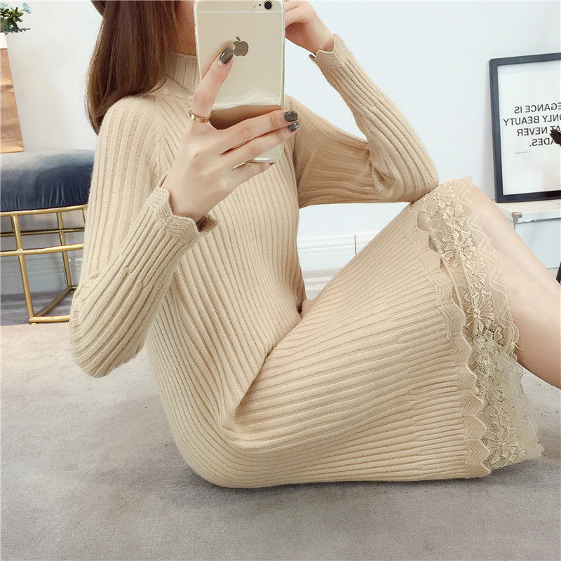 刚上架就火了的“毛衣裙“，比卫衣时髦好看，配一双袜靴就更美了