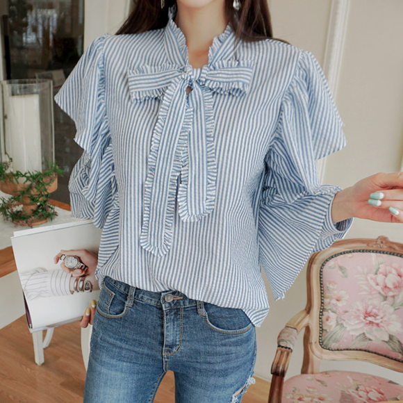 女神孙允珠，谧蓝风信子文艺青春海浪衬衫