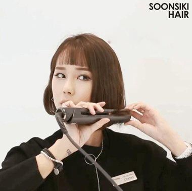 天热时短发扎起来，一样的漂亮！