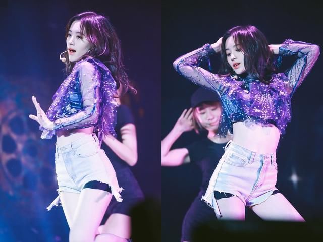 鞠婧祎嫌简直了！嫌短裤不够短，在腿根剪掉两块布，安全裤都露了