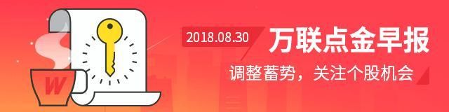 调整蓄势，关注个股机会-万联点金早报2018.8.30