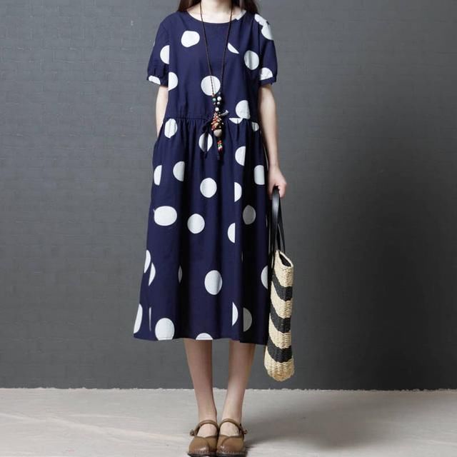 棉麻裙是真的太火了，优雅显瘦超好穿，难怪妈妈一买8件