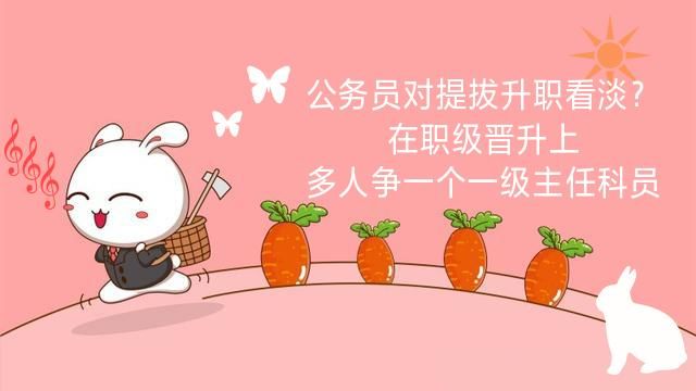  提拔@公务员对提拔升职看淡？在职级晋升上，多人争一个一级主任
