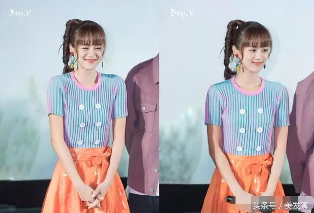 “糖宝”不过是留了个空气刘海,就从29岁变19岁,网友:好可爱!