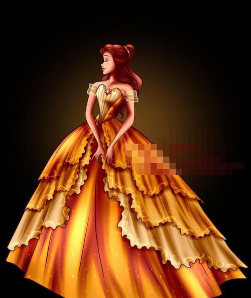 当迪士尼公主穿上定制礼服，白雪公主经典优雅，贝儿公主奢华！