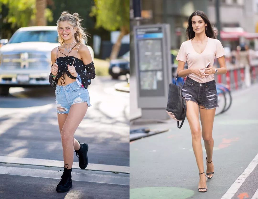 选对了才知道，牛仔短裤真的可以穿出长腿、小蛮腰！