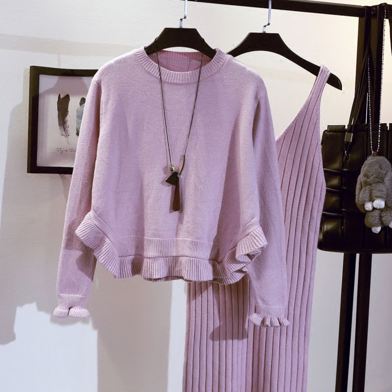 155的我,刚买了秋裙,看见这8套装就后悔了,还是套装显高