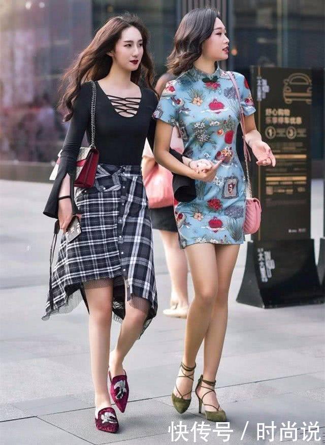 素人街拍: 别致的小热裤, 尽显性感迷人好身段！