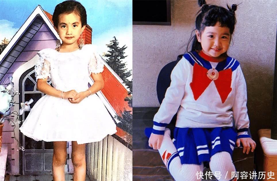 「整容」《妻子2》童年照，袁咏仪“整容式”长大，张嘉倪才是从小美到大