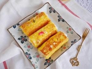  [不胖]5分钟快手早餐??酸奶吐司卷??低脂不胖