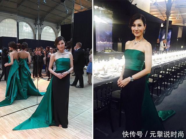 47岁李嘉欣条纹连衣裙连撞刘嘉玲娜扎,网友:港姐底子可不是吹的