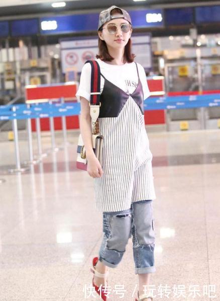 景甜时尚搭配，清纯甜美，女神气质极佳，简约优雅！