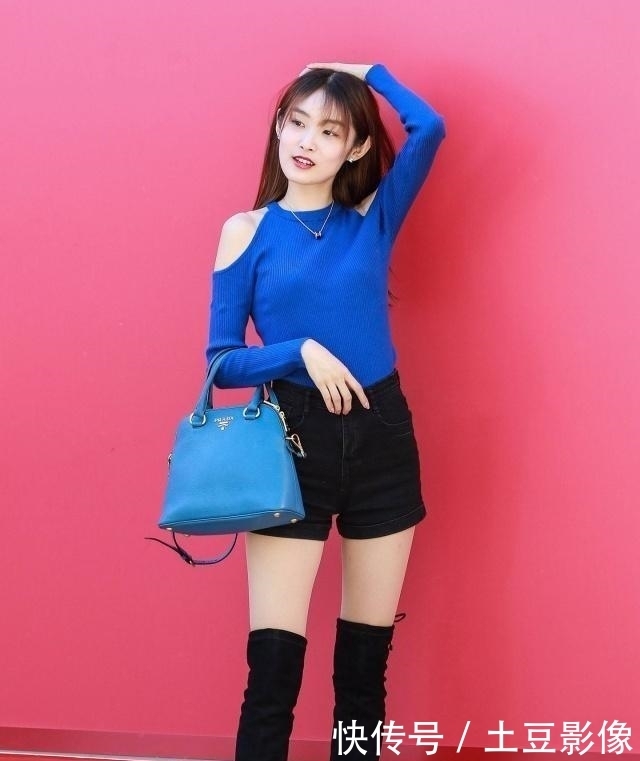 「美女」街拍:娇美气质的紧身打底裤美女,优美身姿让人着迷!