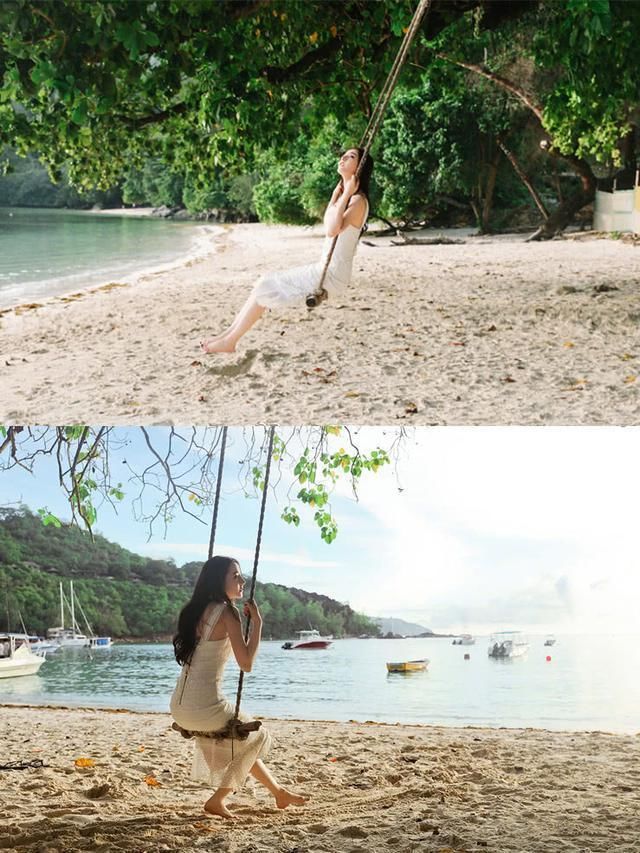 迪丽热巴唐嫣，穿同一条白裙，不比身材比仙气!