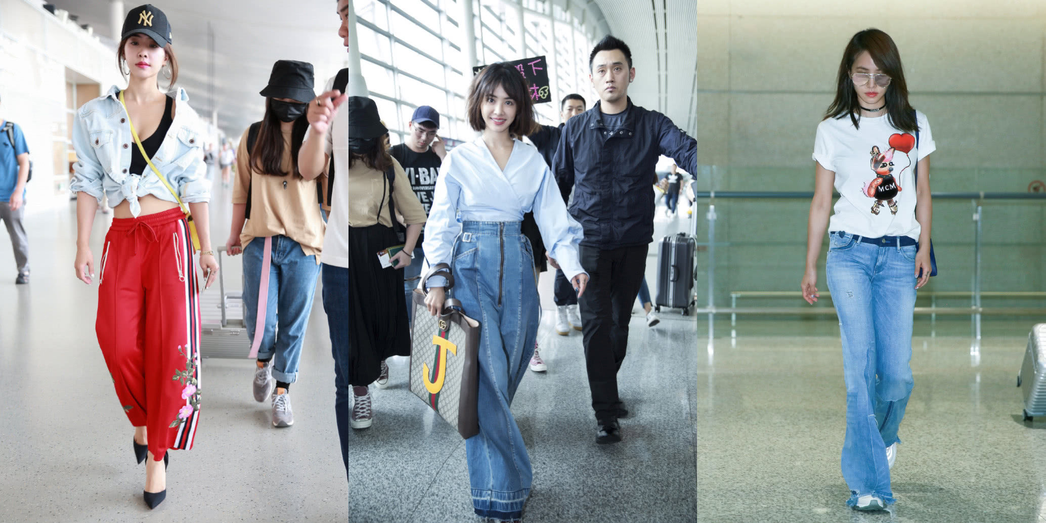 蔡依林现身机场,身穿白T配短裤,网友:早该这样穿了!