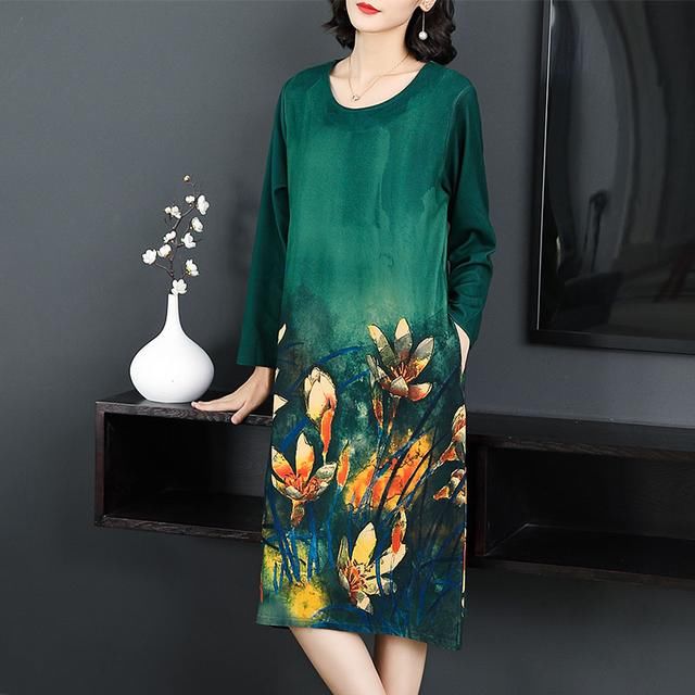 有一种美丽叫：“孔雀绿”秋裙，一款一款高贵，老婆买5件不嫌多