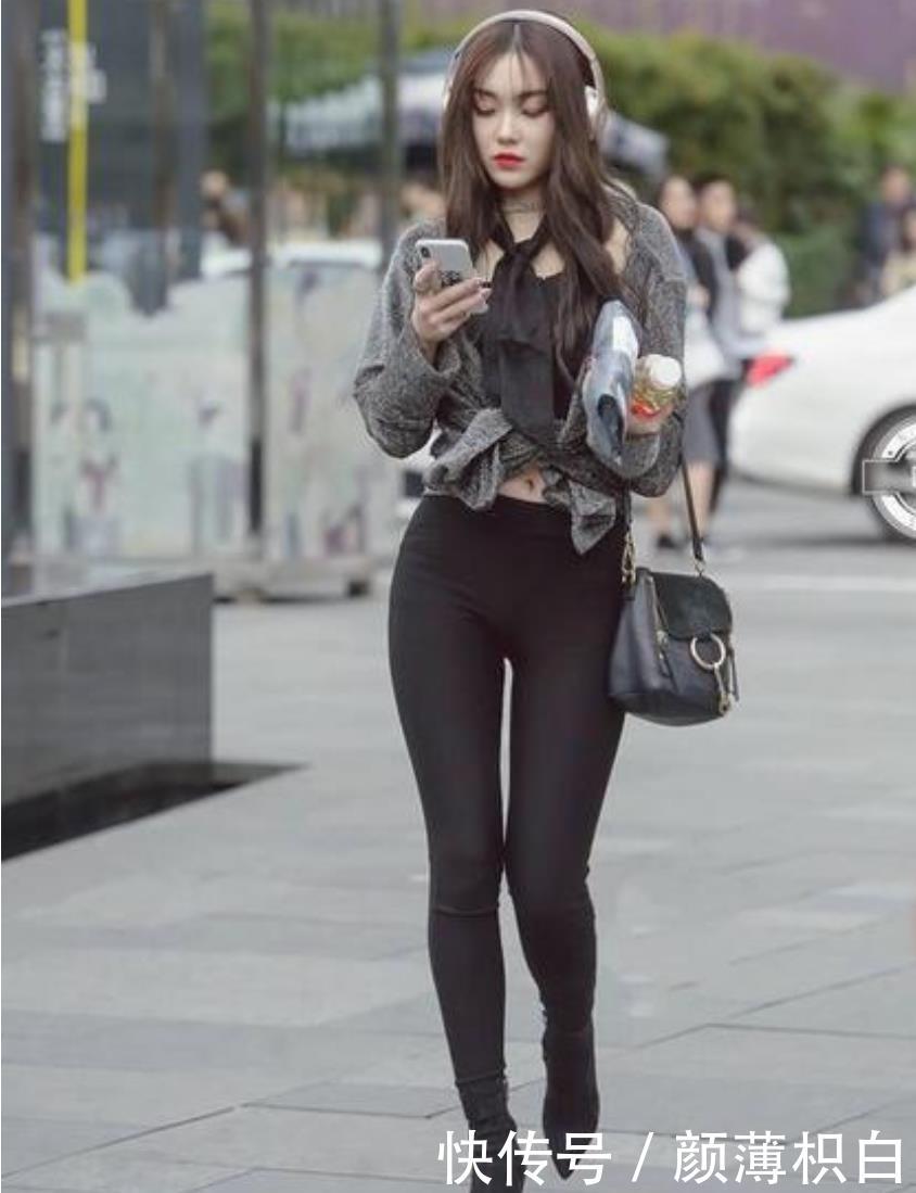 [ 秋裤]百搭秋裤小姐姐好有气质！，路人街拍