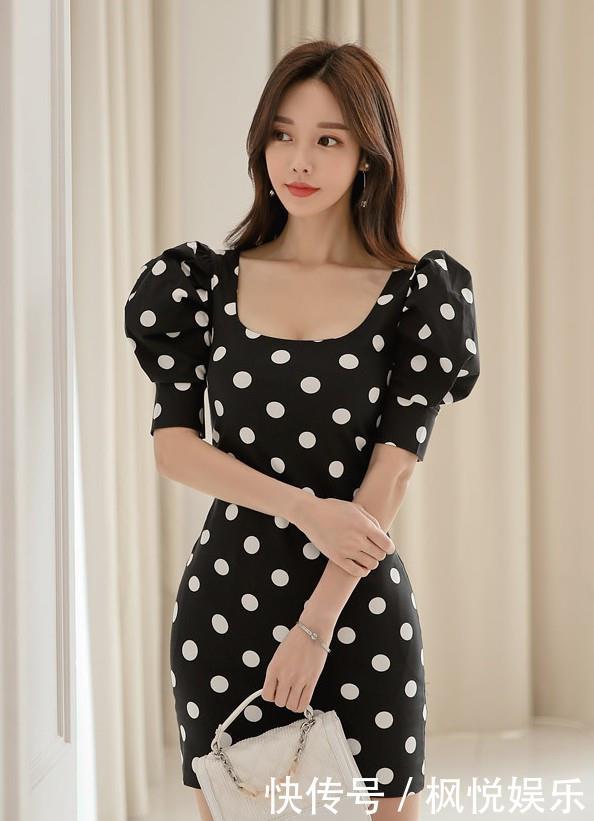 『米奇』孙允珠-可爱米奇梦幻波点连身裙鉴赏