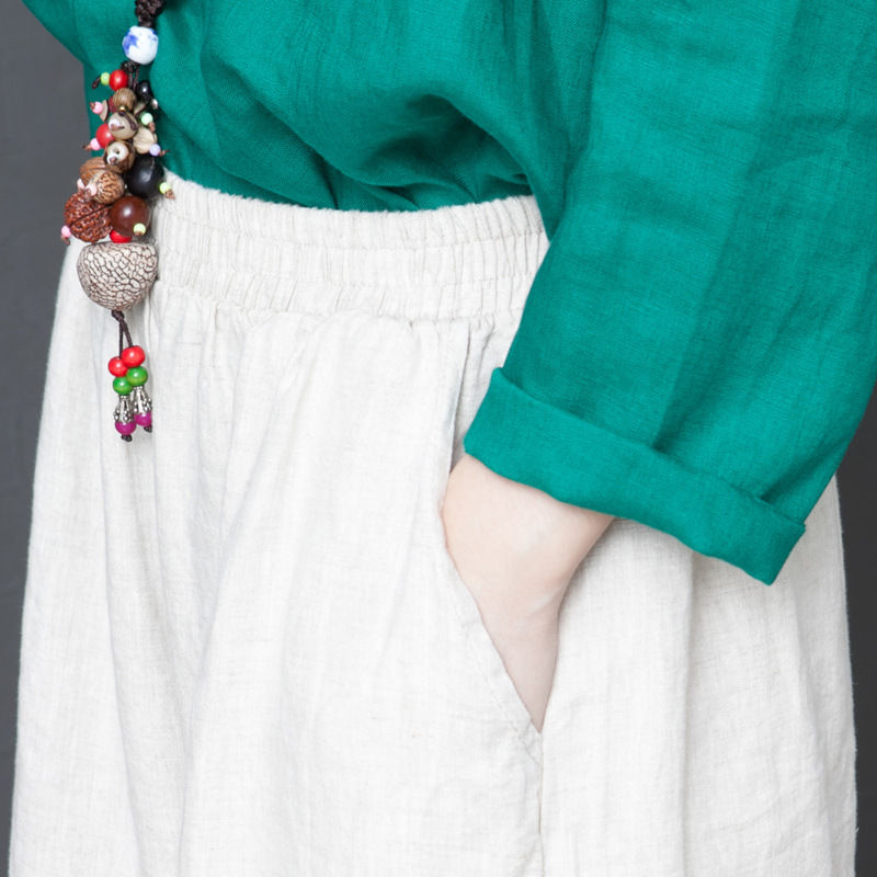 9月上海热翻天，还没买秋装微胖女人，试试这几款棉麻上下装，爽