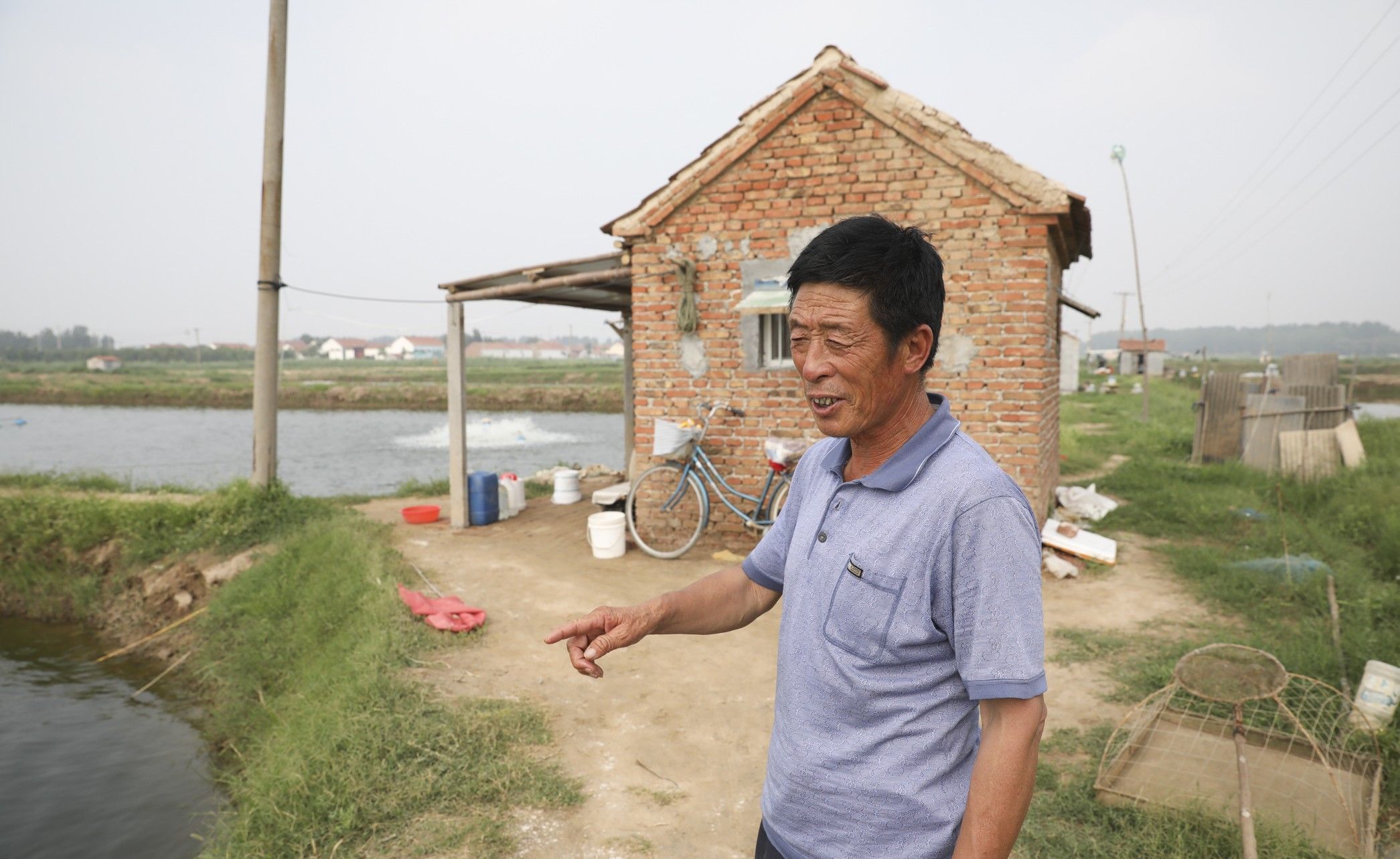 黄河岸边曾经的农村盐碱地，现在12000个虾池，农民们的梦想