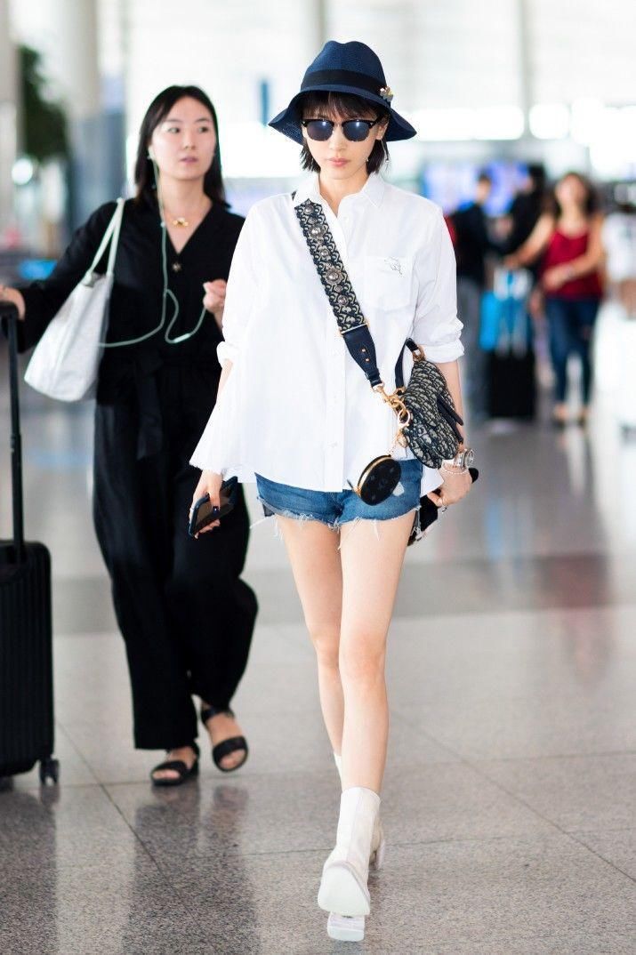 王子文仅靠一双鞋秀出逆天长腿，你看这像是162cm的人吗?