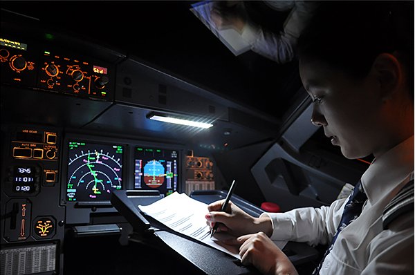 实拍:中国最美女副机长真实的一天