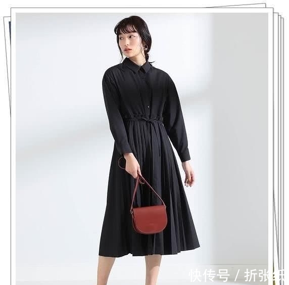  『春季造型』小黑裙别乱买！黑色衬衫连衣裙才更实用，24个春季日系造型示范