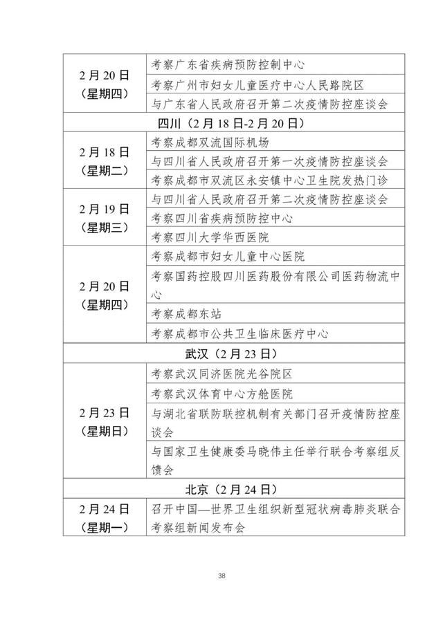  联合@中国-世卫新冠肺炎联合考察报告发布（全文）