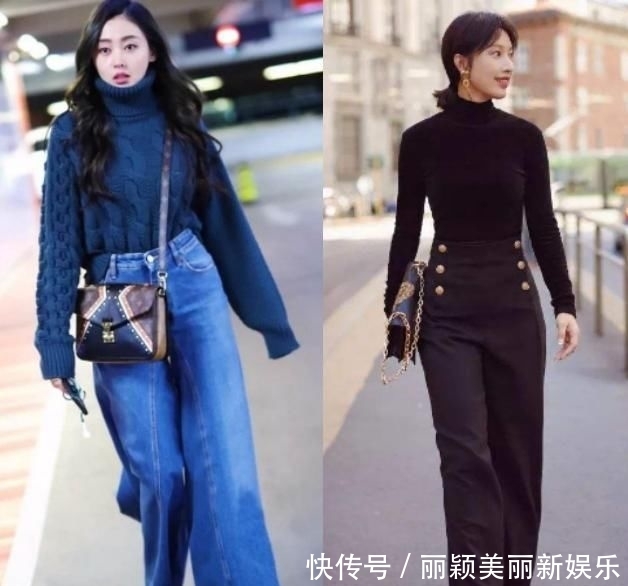 『冬天』冬天,女人用阔腿裤搭毛衣时,3点要明确,不然容易显胖压身高!