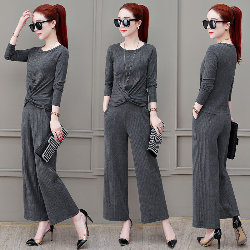 真没想到，老婆把裙子都扔了!换上这阔腿裤套装，美炸了