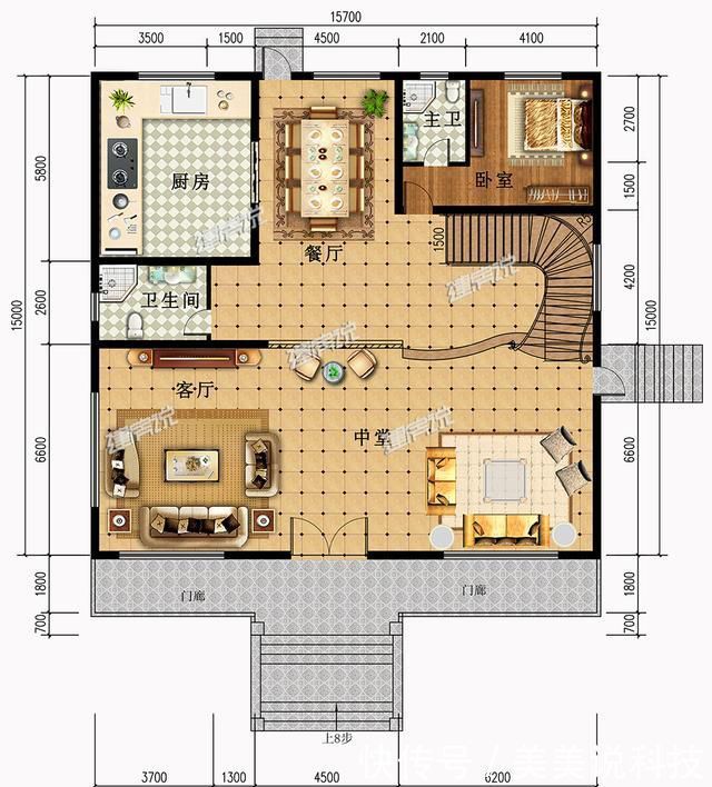 「平面布局图」江西农村35万建别墅，广东60万，福建100万，你觉得哪栋更值？