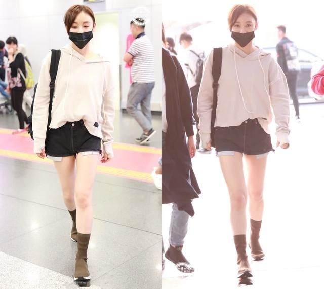 袁姗姗太猛了！穿了条别人不敢穿的短裙出门，网友：白给我都不要