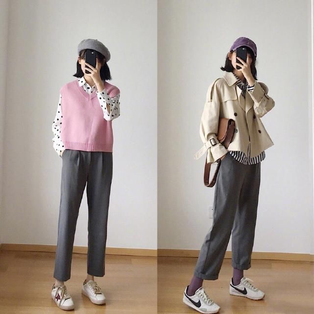 18套烟管裤随心搭配，秋季潮搭美出了新高度