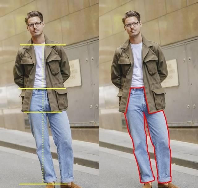  「身材比例」牛仔裤子合不合身，裆部下边见分晓｜基础款