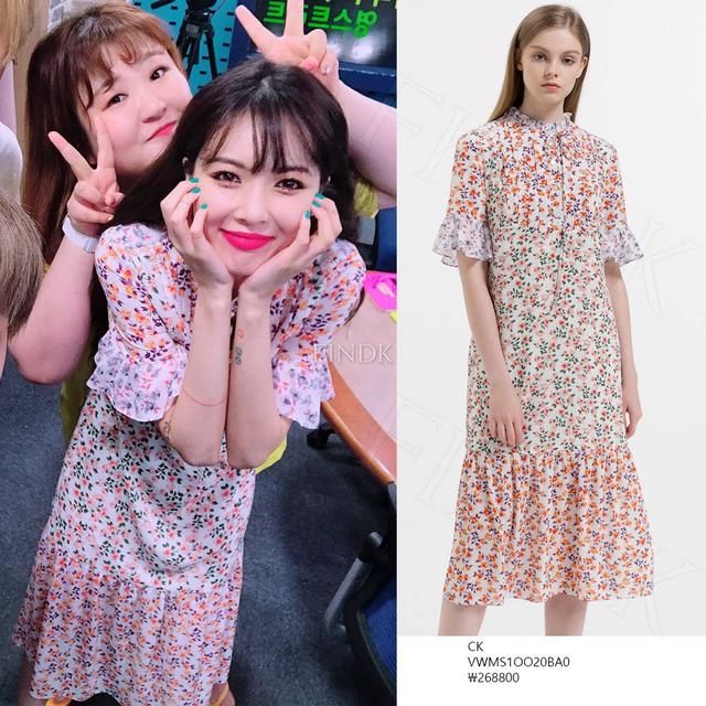 泫雅短裙配t恤穿出两米长腿，网友：裙子那么短咋还那么清纯呢？