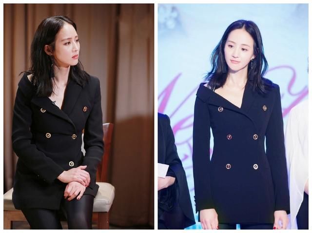 蔡依林穿两万七小西装撞衫张钧宁，12cm的身高差，却靠气场取胜
